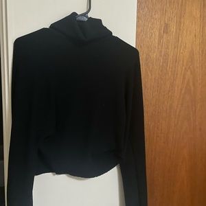cropped turtle neck sweater